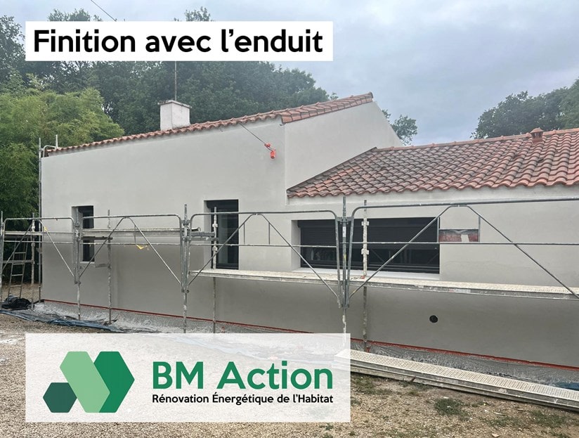 Enduit de finition sur ITE à Hirson par BM Action