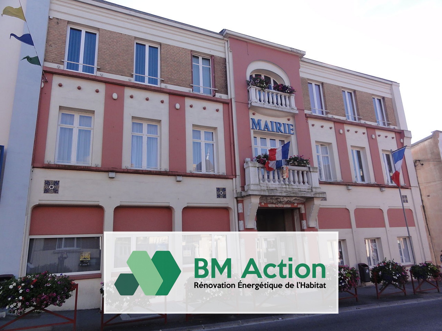 Vue de Hirson – intervention BM Action pour isolation thermique extérieure